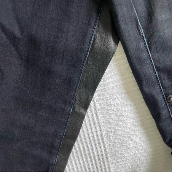 Ray & Bone Straight/Skinny Jean w/Leather Trim - Picture 6 of 8